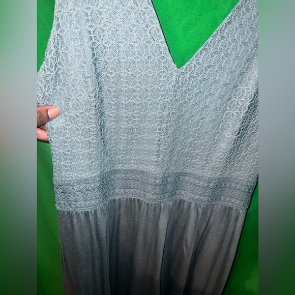 NWT H&M Elegant Blue/Gray Sleeveless Maxi Dress size Small - Picture 4 of 7